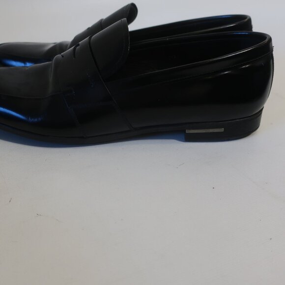 Mens Prada Black Leather Slip On Loafer Dress Shoes 11 - Picture 6 of 16